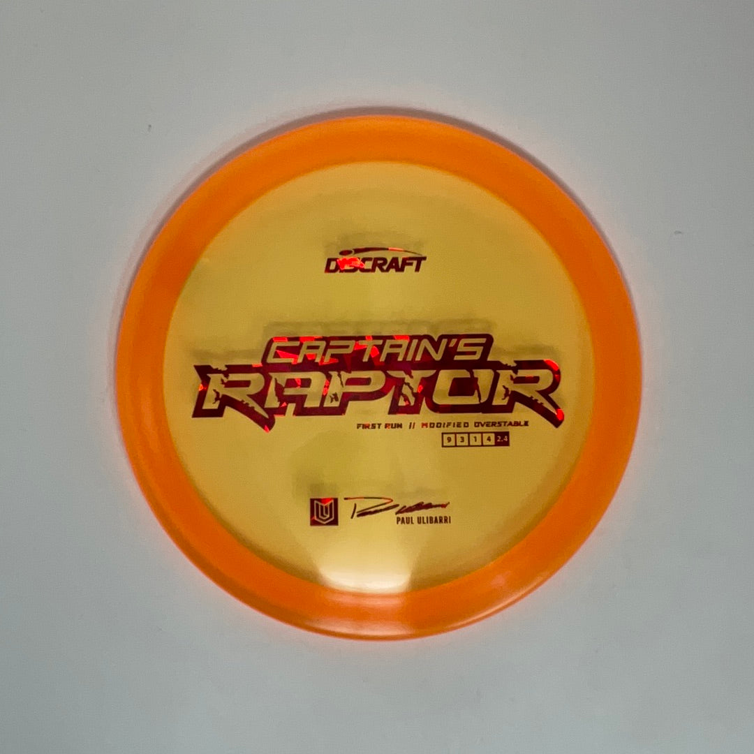 First Run Captain’s Raptor - Special Blend Z - Paul Ulibarri